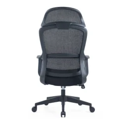 Fauteuil de bureau RICHARD - accoudoirs fixes - têtière intégré - noir