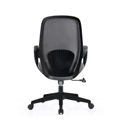 Fauteuil de bureau RIO - accoudoirs fixes - noir