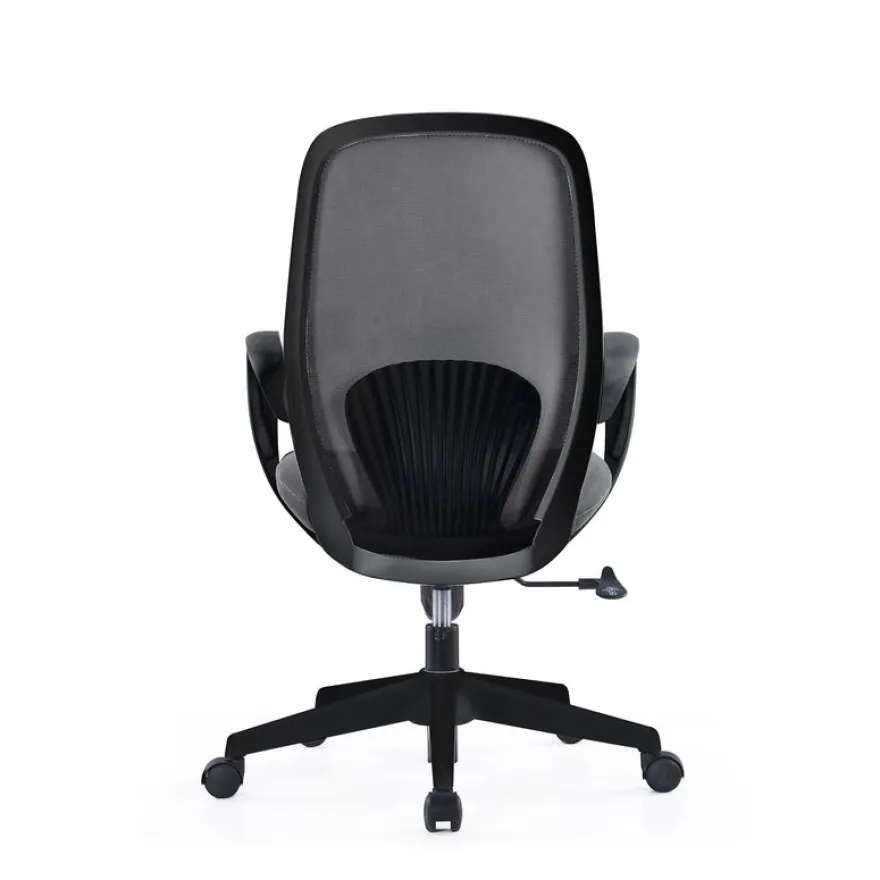 Fauteuil de bureau RIO - accoudoirs fixes - noir
