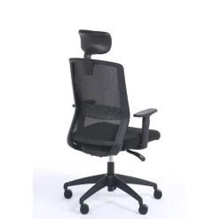 Fauteuil de bureau SCOTT - accoudoirs réglables - appuie-tête réglable - noir