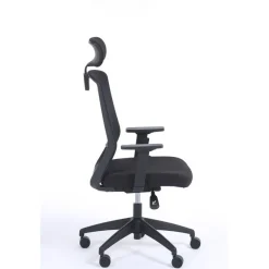 Fauteuil de bureau SCOTT - accoudoirs réglables - appuie-tête réglable - noir