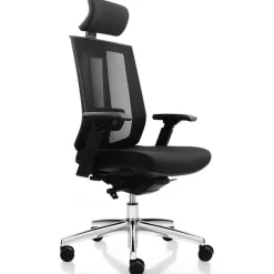 Fauteuil de bureau SHADE - accoudoirs réglables - appuie-tête réglable - noir