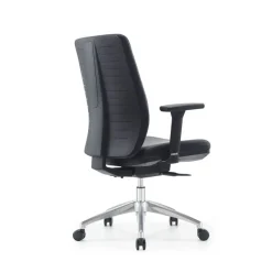Fauteuil de bureau SHERMAN - accoudoirs réglables - Appui-tête en option - noir
