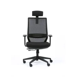 Fauteuil de bureau TECSY - accoudoirs réglables - Appui-tête réglable - noir