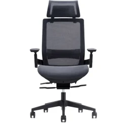 Fauteuil de bureau WALLACE - accoudoirs réglables - appui-tête réglable - noir