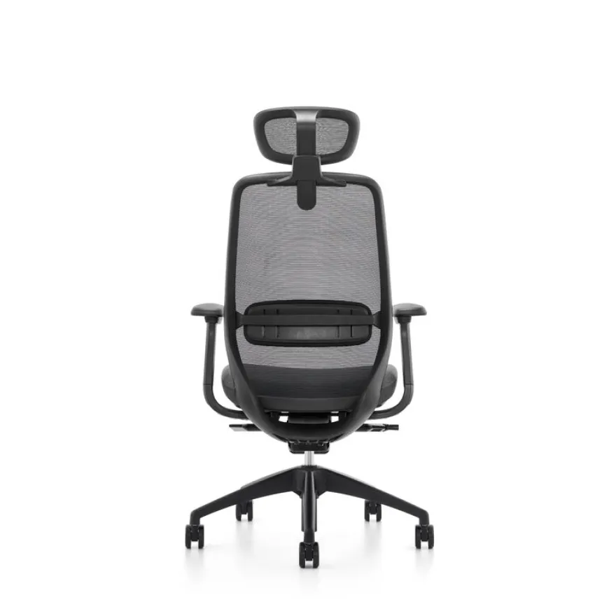 Fauteuil de bureau ZEBULON - accoudoirs réglables - appui-tête réglable - noir