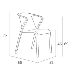 Fauteuil empilable FADO - Ezpeleta professionnel - Aquamarine