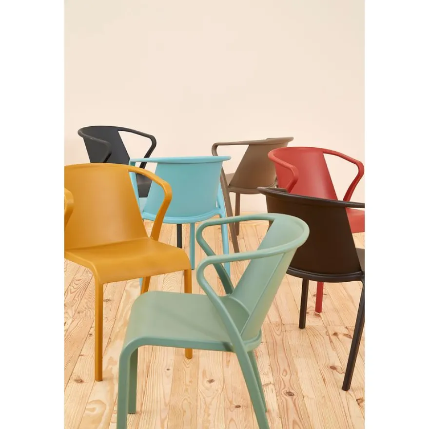 Fauteuil empilable FADO - Ezpeleta professionnel - Aquamarine