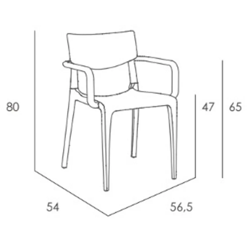 Fauteuil empilable TOWN - Ezpeleta professionnel - Blanc
