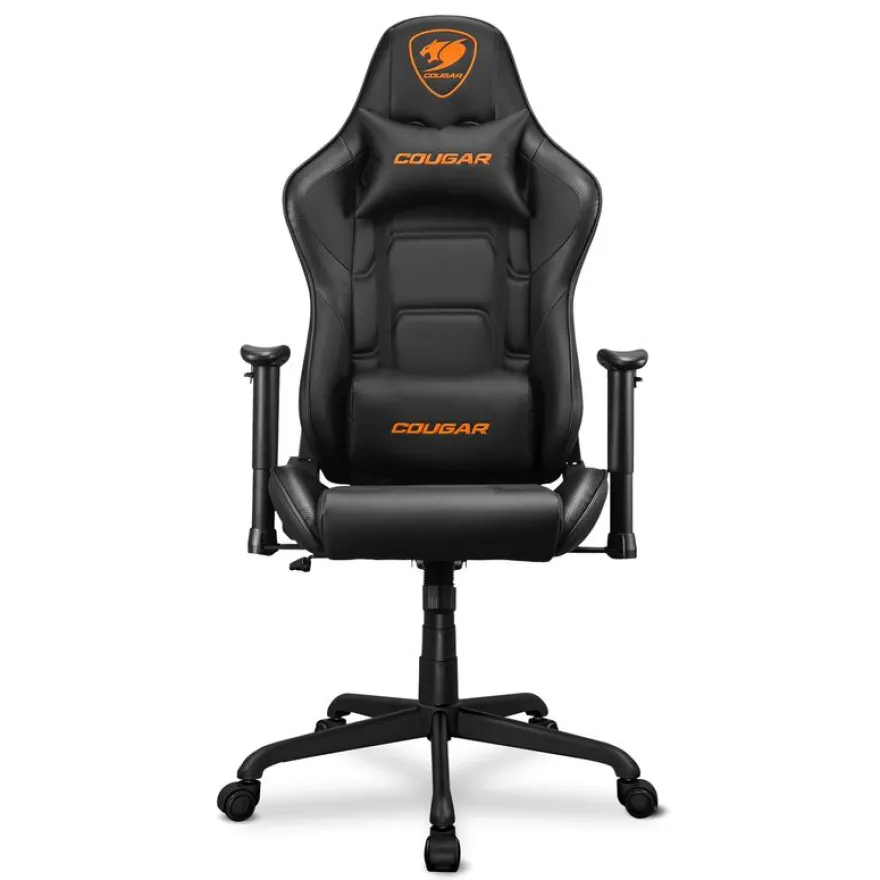 Fauteuil gamer ARMOR ELITE - accoudoirs réglables - appui-tête intégré - noir