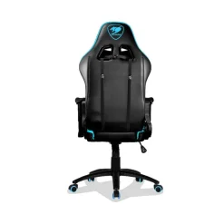 Fauteuil gamer ARMOR ONE - accoudoirs réglables - appui-tête intégré - noir et bleu