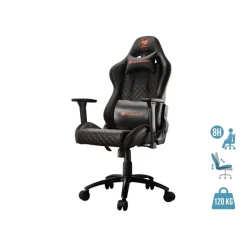 Fauteuil gamer ARMOR PRO - accoudoirs réglables - noir