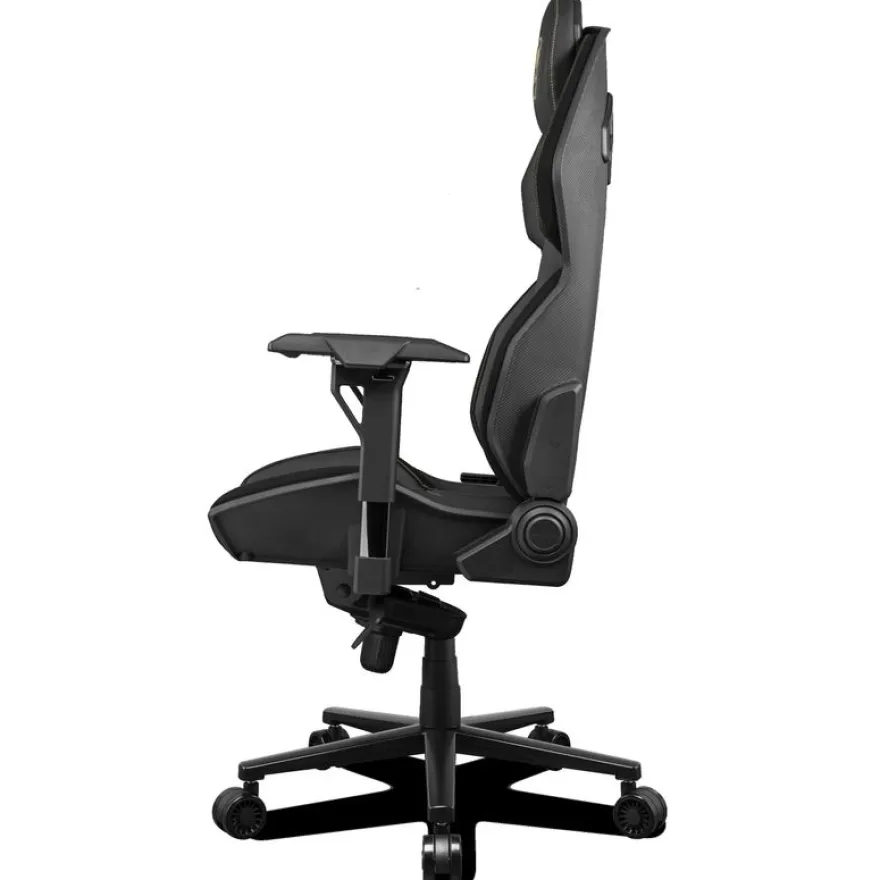 Fauteuil gamer HOTROD ROYAL - accoudoirs réglables - appui-tête intégré - noir et or
