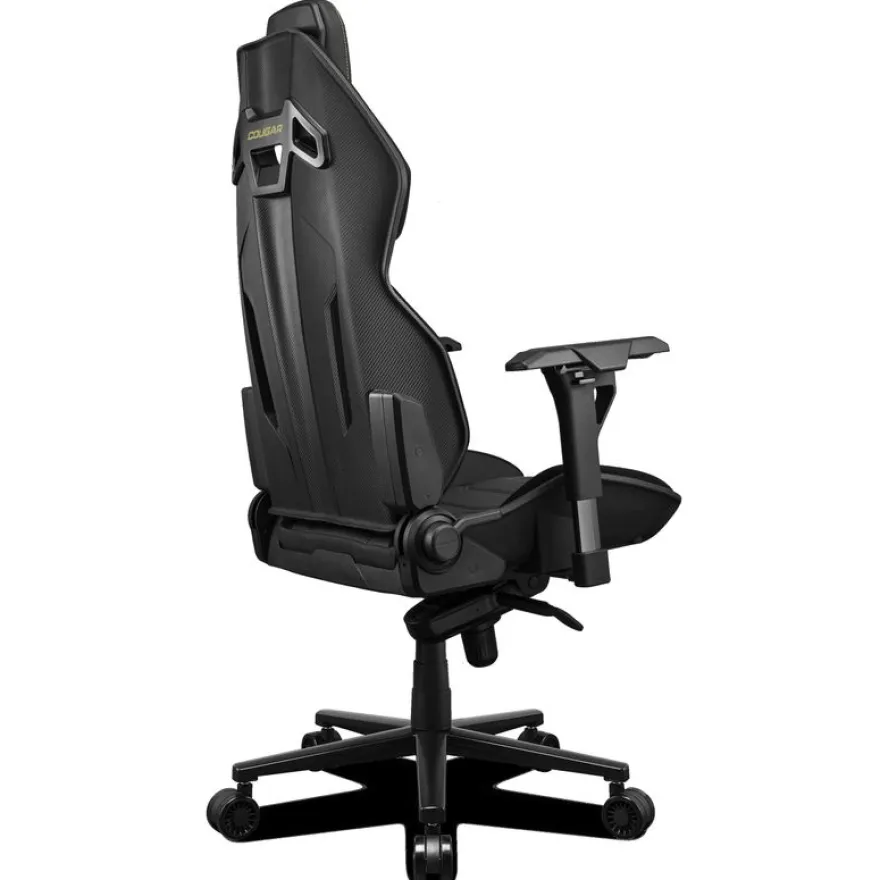 Fauteuil gamer HOTROD ROYAL - accoudoirs réglables - appui-tête intégré - noir et or