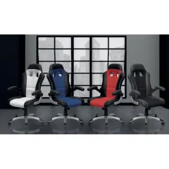 Fauteuil gamer RACER - accoudoirs rabattables - noir