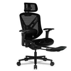 Fauteuil gamer SPEEDER - accoudoirs réglables - appui-tête intégré - noir