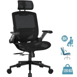Fauteuil gamer SPEEDER ONE - accoudoirs réglables - appui-tête intégré - noir