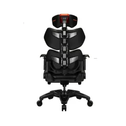 Fauteuil gamer TERMINATOR - accoudoirs réglables - appuie-tête intégré - noir