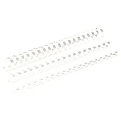 Fellowes - 100 anneaux de reliure en plastique - 12 mm - jusqu'à 80 feuilles - blanc