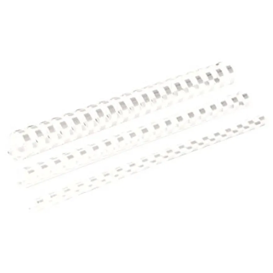 Fellowes - 100 anneaux de reliure en plastique - 12 mm - jusqu'à 80 feuilles - blanc