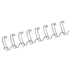 Fellowes - 100 anneaux de reliure en métal - 10 mm - jusqu'à 80 feuilles - argent