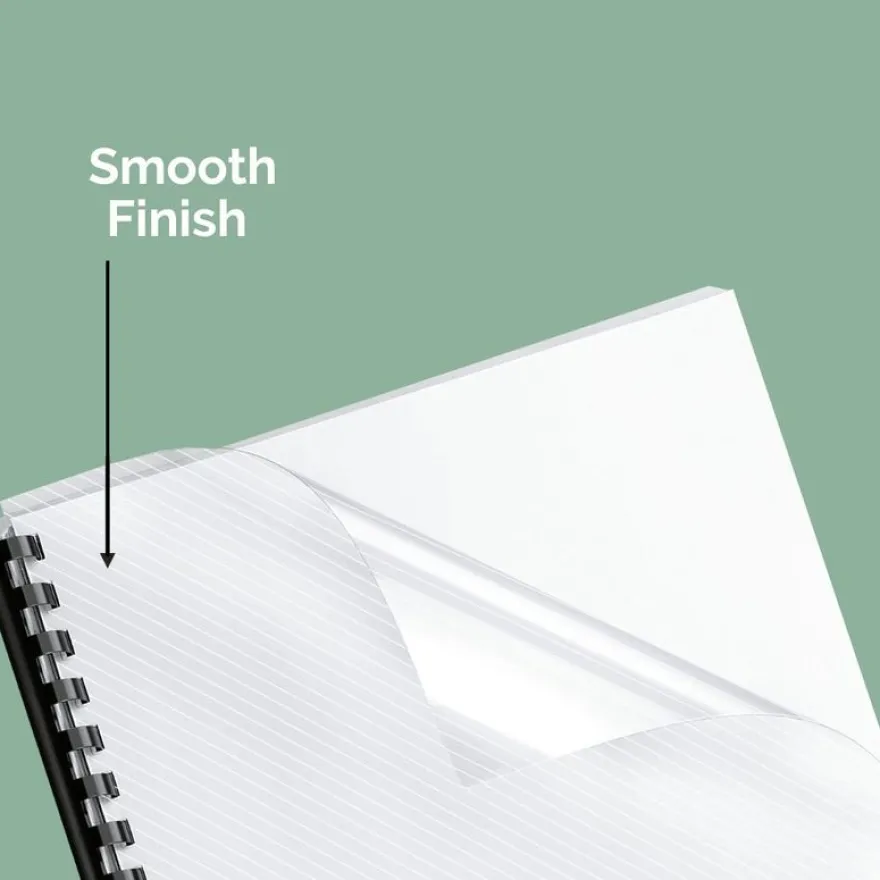 Fellowes - 100 couvertures à reliure A4 (21 x 29,7 cm) - plastique 150 microns - transparent