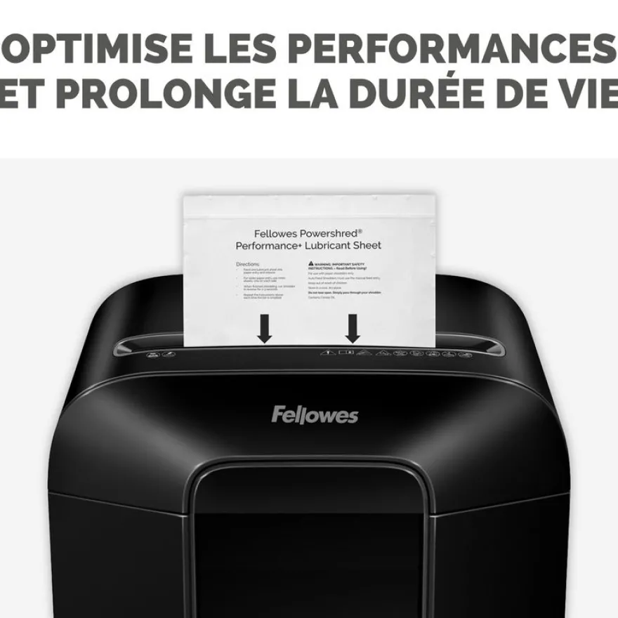 Fellowes - 10 feuilles de lubrification pour destructeur