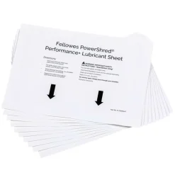 Fellowes - 10 feuilles de lubrification pour destructeur