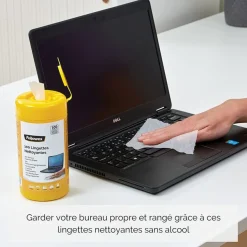 Fellowes - 100 lingettes multisurfaces sans alcool
