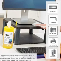 Fellowes - 100 lingettes multisurfaces sans alcool