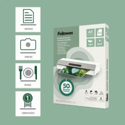 Fellowes - 100 pochettes de plastification A3 - recyclé - brillantes