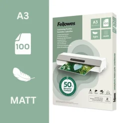 Fellowes - 100 pochettes de plastification A3 - recyclé - mates