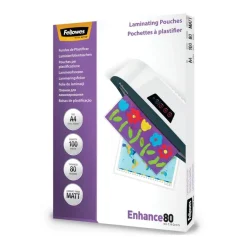Fellowes - 100 pochettes de plastification A4 (216 x 303 mm) - 80 microns - mate