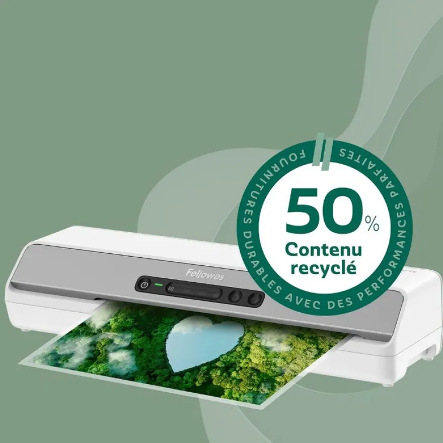 Fellowes - 100 pochettes de plastification A5 - recyclé - brillantes