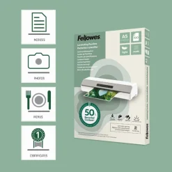 Fellowes - 100 pochettes de plastification A5 - recyclé - mates