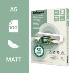 Fellowes - 100 pochettes de plastification A5 - recyclé - mates