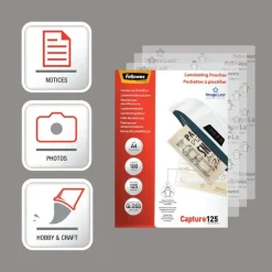 Fellowes - 100 pochettes de plastification A4 (216 x 303 mm) - 125 microns - brillantes