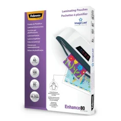 Fellowes - 100 pochettes de plastification A5 (154 x 216 mm) - 80 microns - brillantes