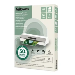 Fellowes - 100 pochettes de plastification A6 - recyclé - brillantes
