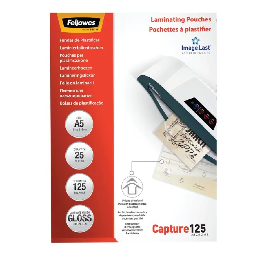 Fellowes - Kit de démarrage assortiment de pochettes de plastification - 80 Microns