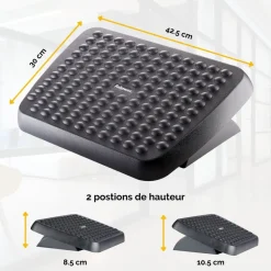 Fellowes - Repose-pieds réglable en hauteur - surface massante