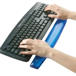 Fellowes - Repose-poignets clavier Crystals Gel bleu