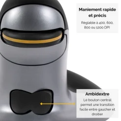 Fellowes - Souris sans fil ambidextre - Grand