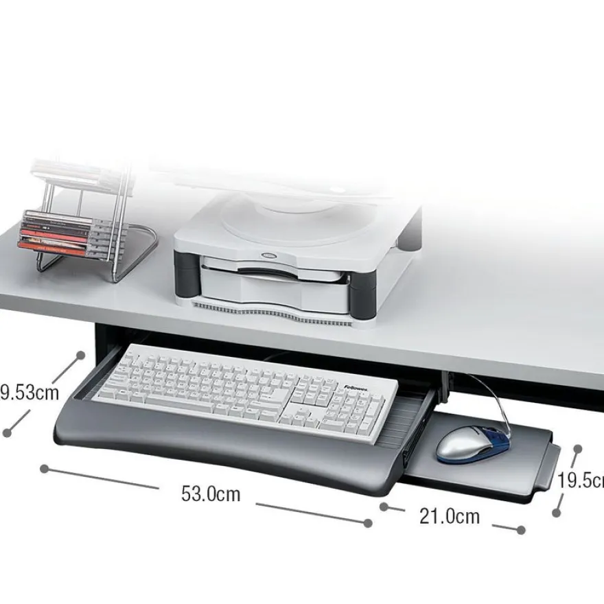 Fellowes - Support clavier / souris coulissant gris