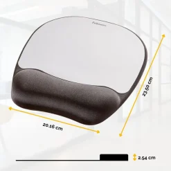 Fellowes - Tapis de souris / Repose-poignet en mousse à mémoire de forme - adapté aux souris optiques - support antidérapant