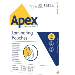 Fellowes Apex - 100 pochettes de plastification A3 (303 x 426 mm) - 80 microns