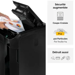 Fellowes AutoMax 550C - destructeur de documents coupe croisée - 550 feuilles - Corbeille 83 litres - anti-bourrage - destruction silencieuse