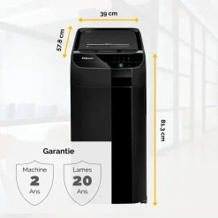 Fellowes AutoMax 350C - destructeur de documents coupe croisée - 350 feuilles - Corbeille 68 litres - anti-bourrage - destruction silencieuse