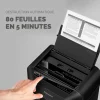 Fellowes AutoMax 80M - Destructeur de documents - Particules - 80 feuilles - Corbeilles 17 litres - Hybride - Noir