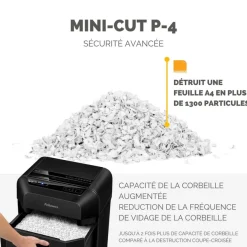 Fellowes AutoMax 90M - destructeur de documents coupe croisée mini-cut - 90 feuilles - Corbeille 17 litres